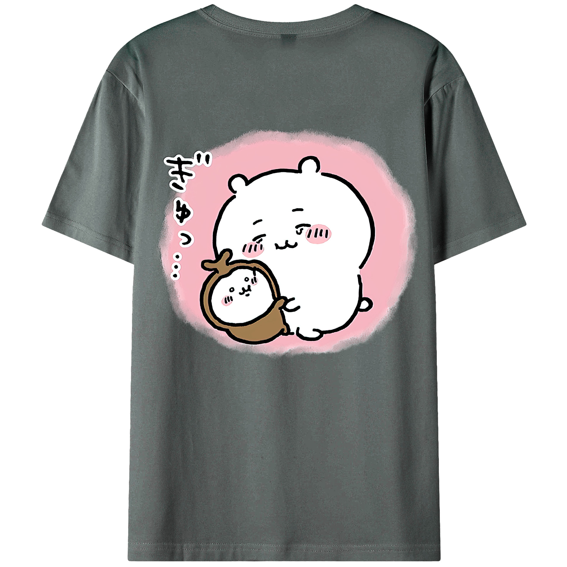 （画像用） ちいかわ ちいかわ Chii-kawa chiikawa 綿100％ メンズ半袖Tシャツ（バックプリント） 通気性